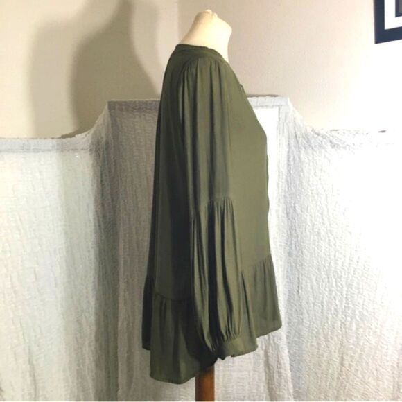 RO & DE Green Peasant Top Size M - Picture 3 of 9